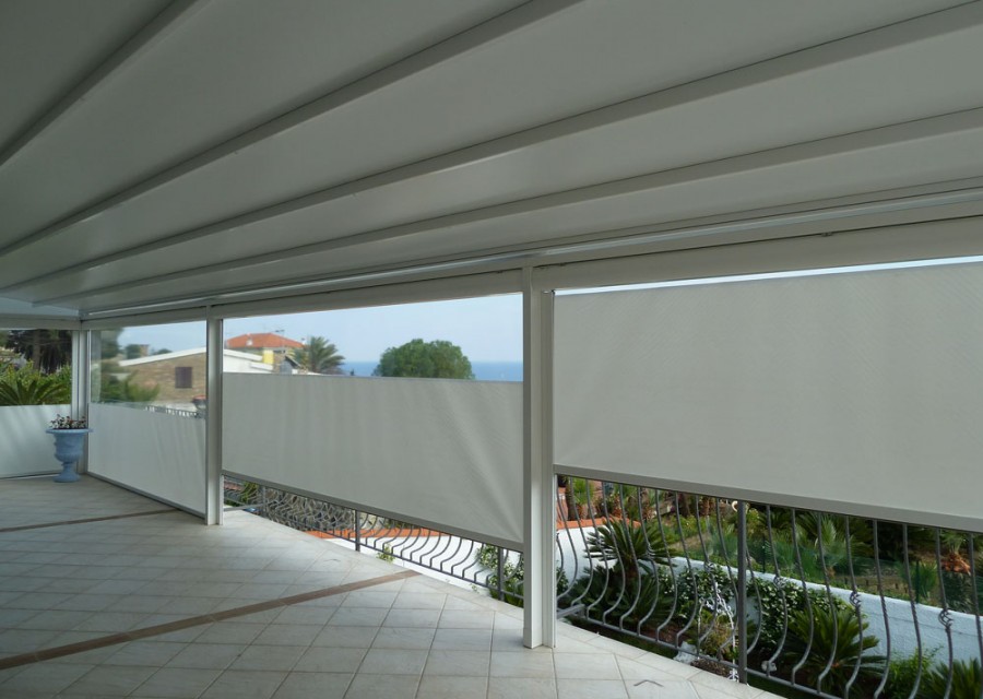 Windy abbinata ad una pergola Tecnic Level di Pratic<br>